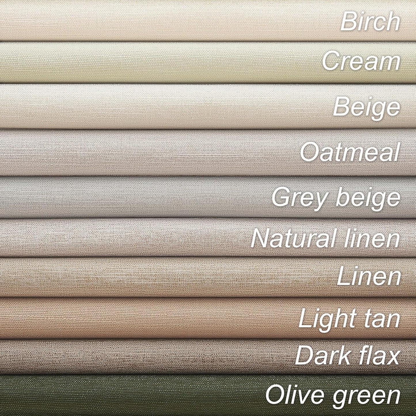 Neutral Linen Blend Blackout Curtains, 2 Panels