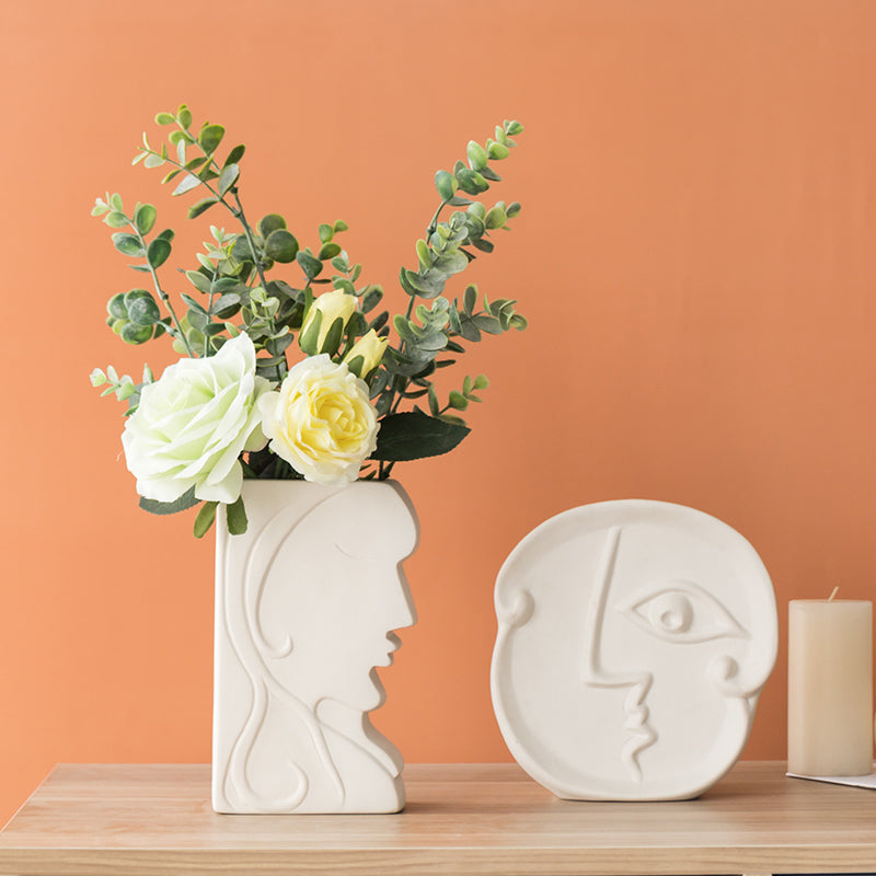 Abstract Art Portrait Flower Vases