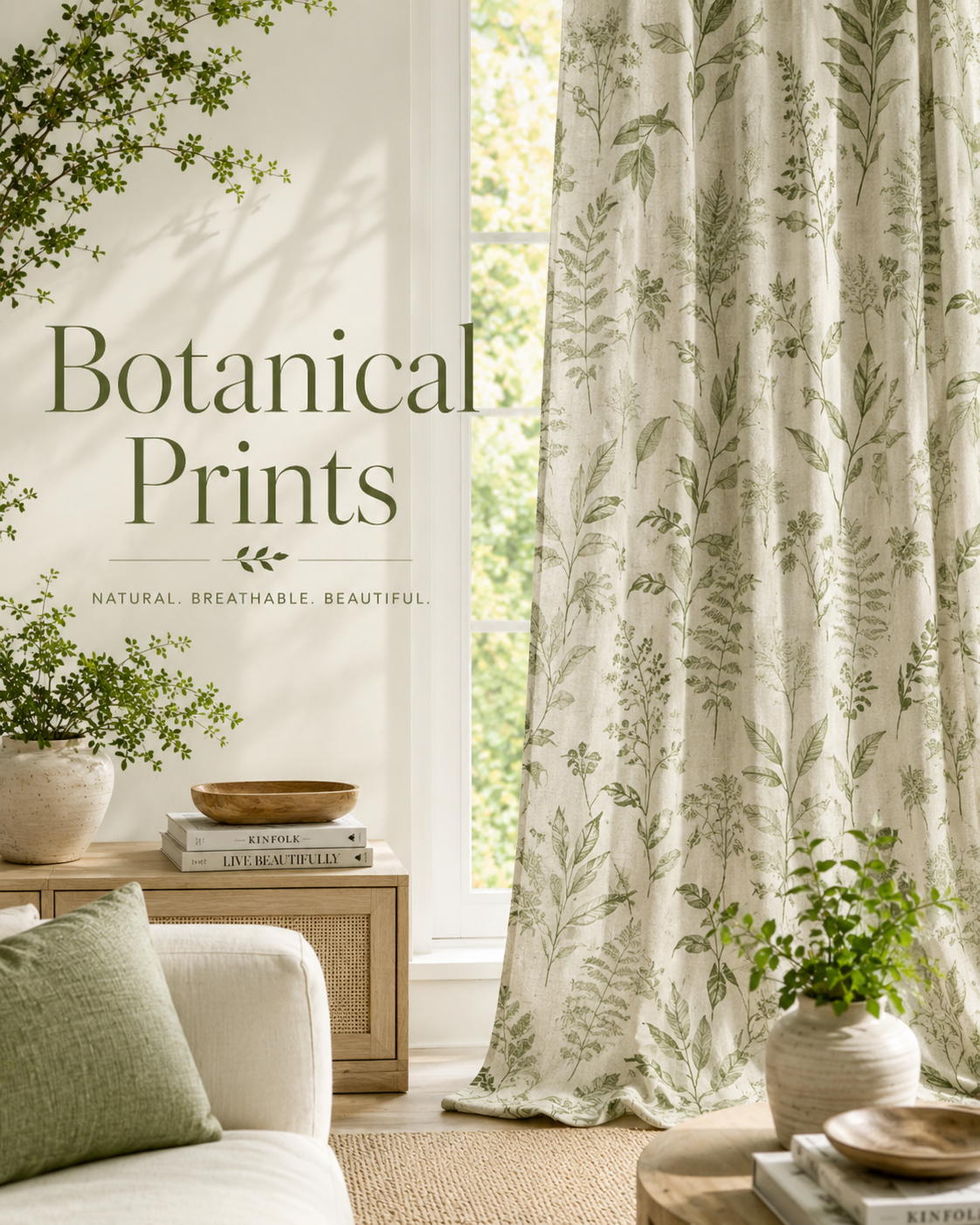 Dawn-test Printed & Botanical Curtains
