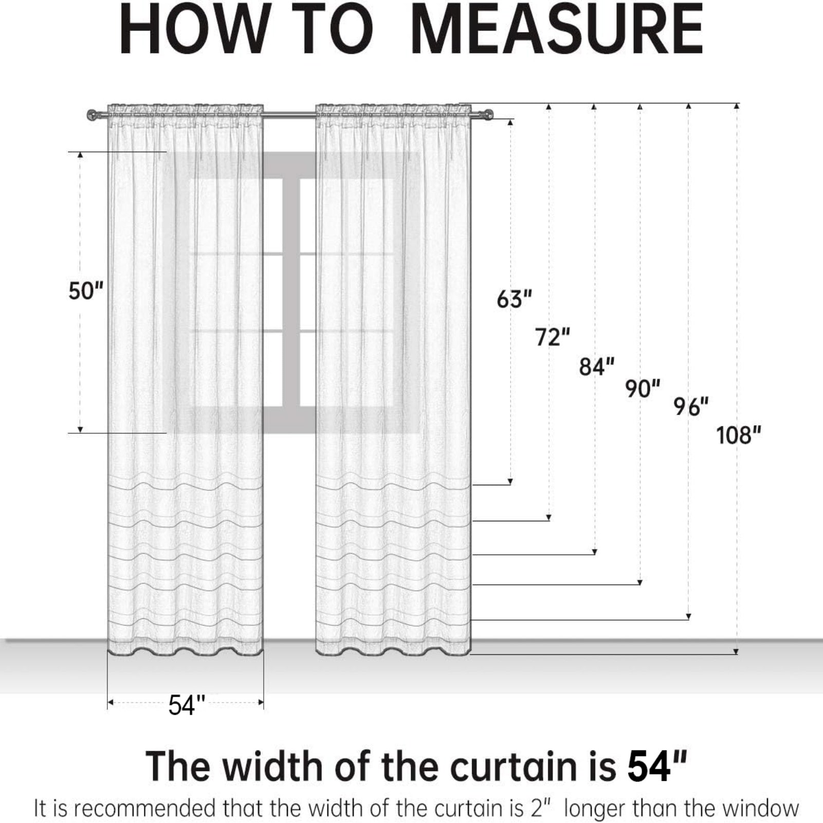 Topfinel Solid Color Grommet Sheer Curtain 2 Panels