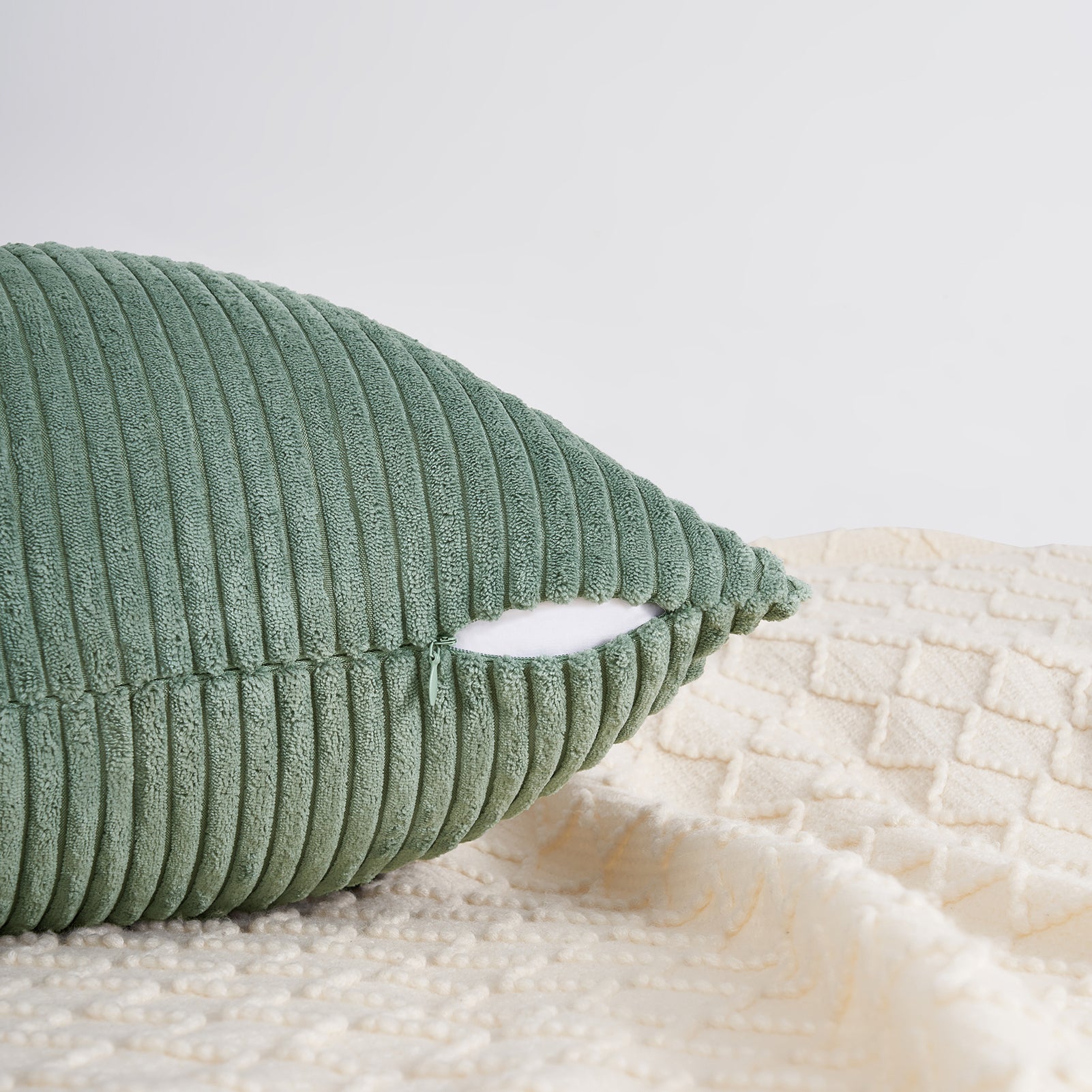 Corduroy Striped Corduroy Square Modern Gradient Decorative Cushion Cover Set of 4