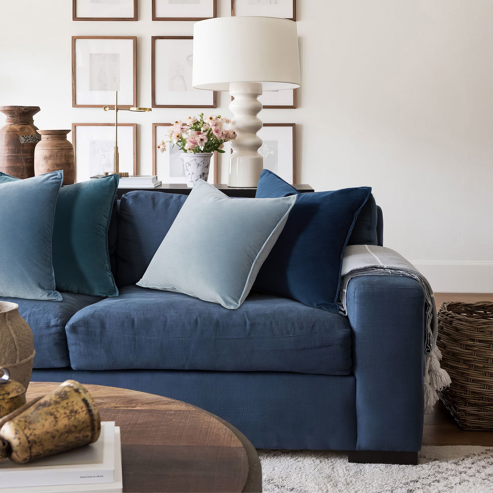 Topfinel Square Velvet Gradient Pillow Cover Set Of 4