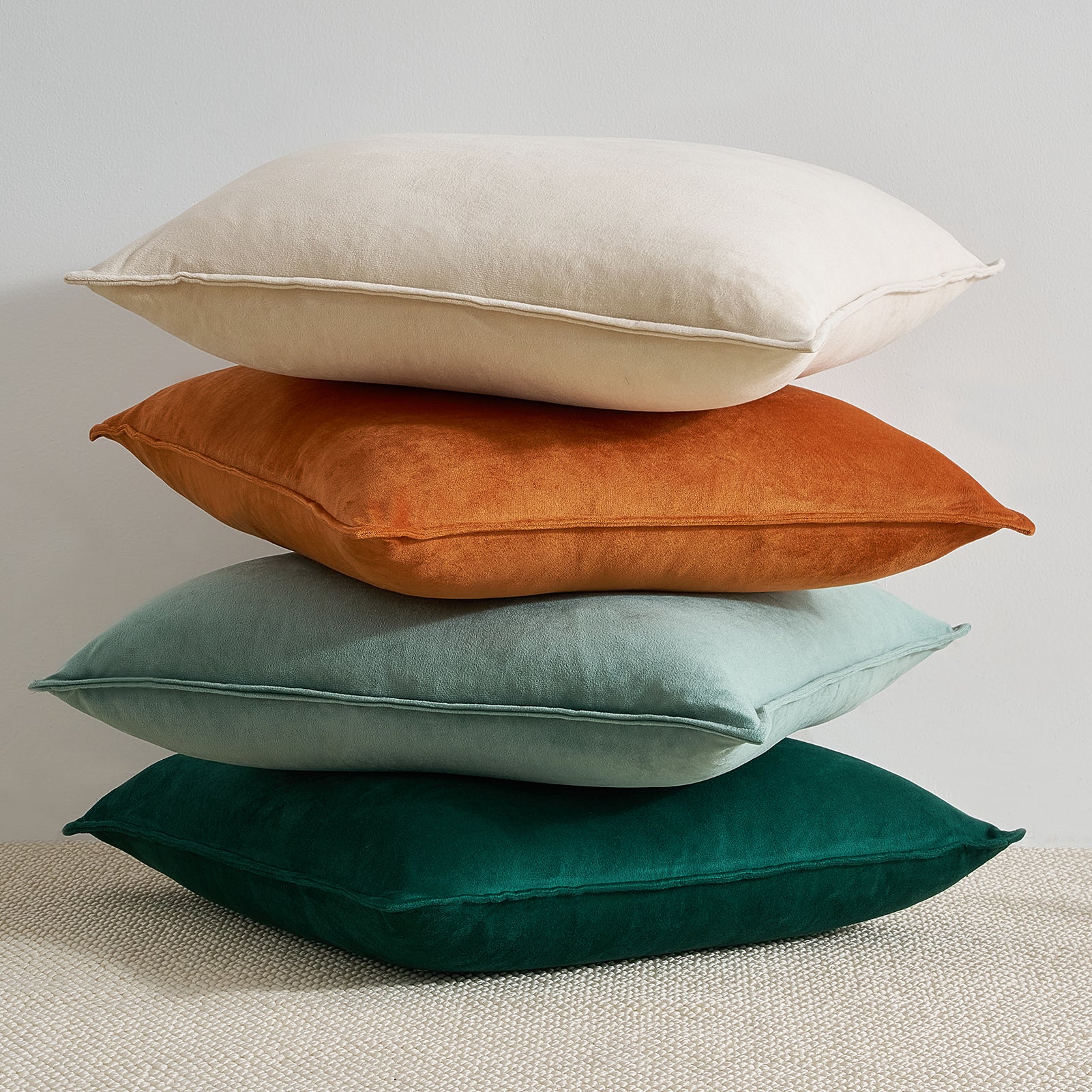 Topfinel Square Velvet Gradient Pillow Cover Set Of 4