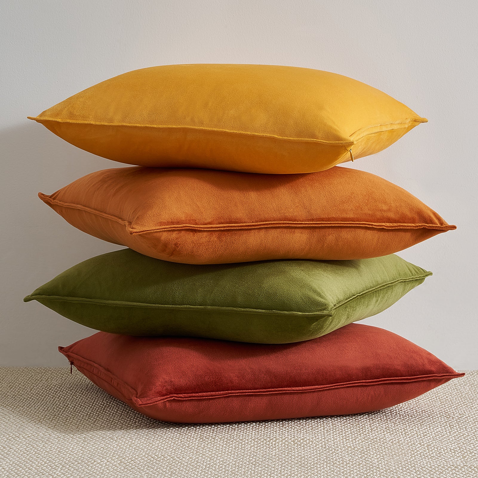 Topfinel Square Velvet Gradient Pillow Cover Set Of 4