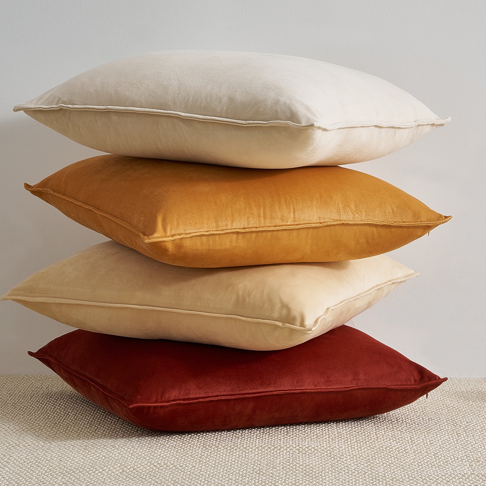 Topfinel Square Velvet Gradient Pillow Cover Set Of 4