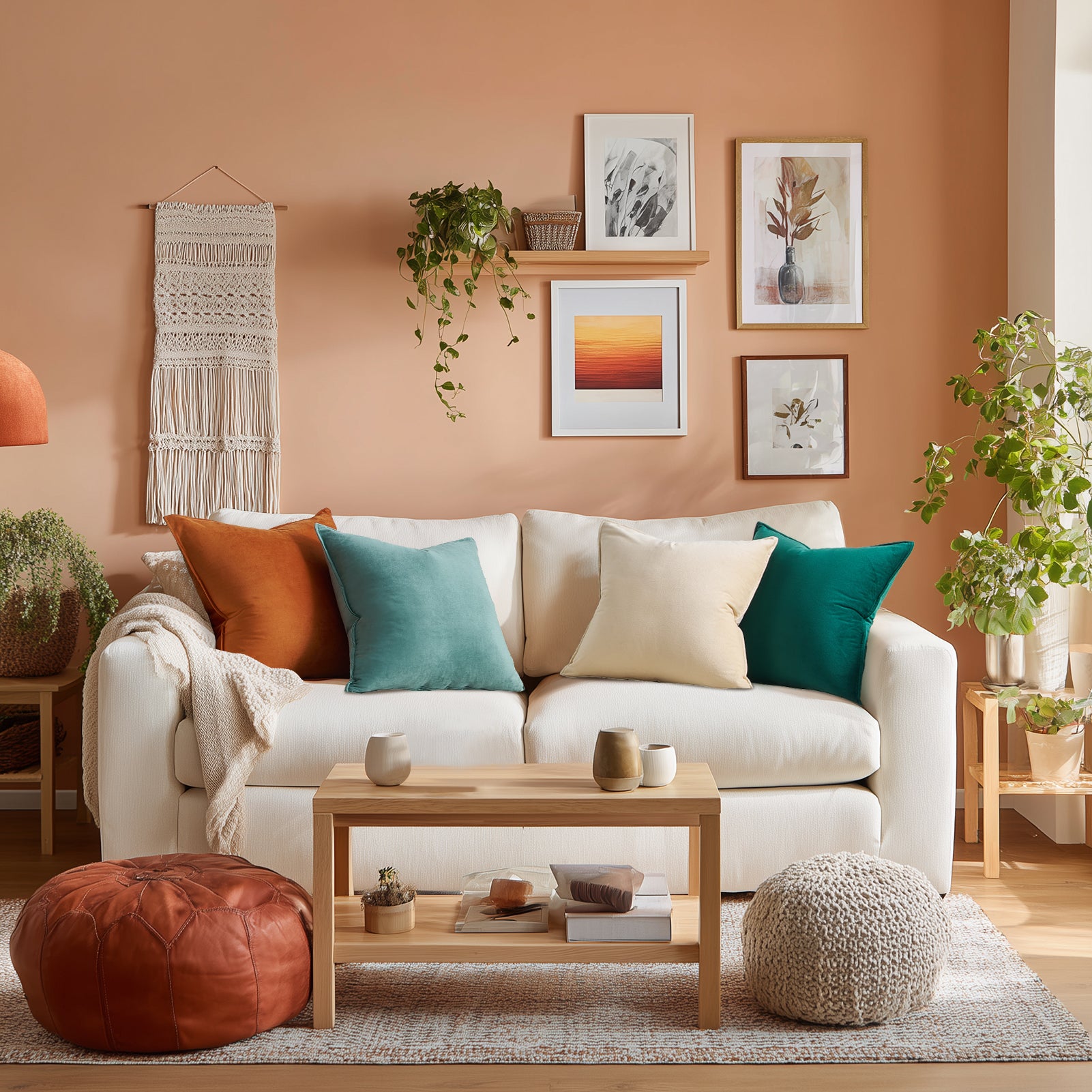 Topfinel Square Velvet Gradient Pillow Cover Set Of 4