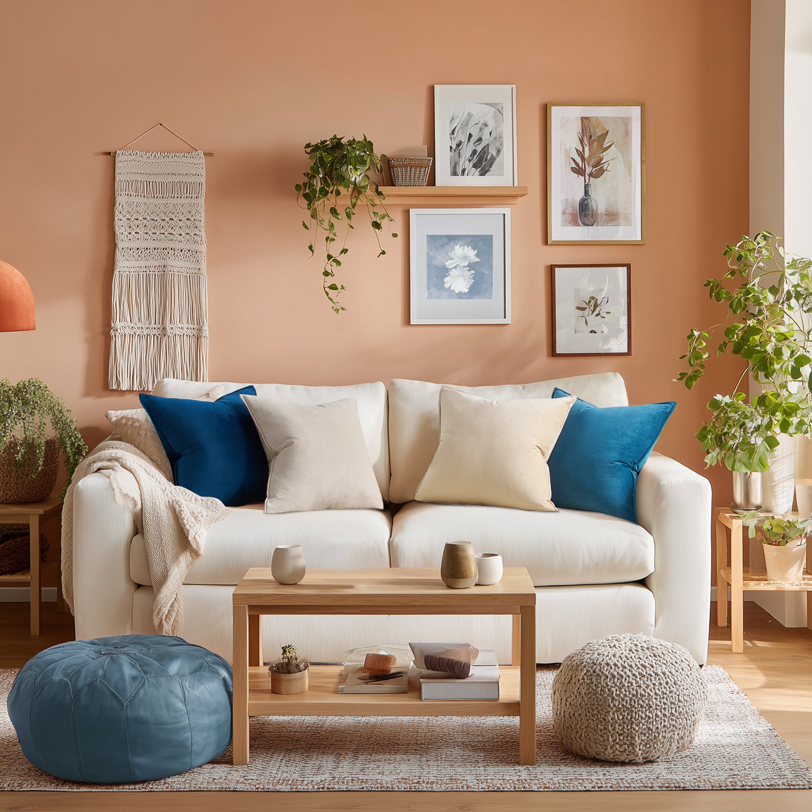 Topfinel Square Velvet Gradient Pillow Cover Set Of 4