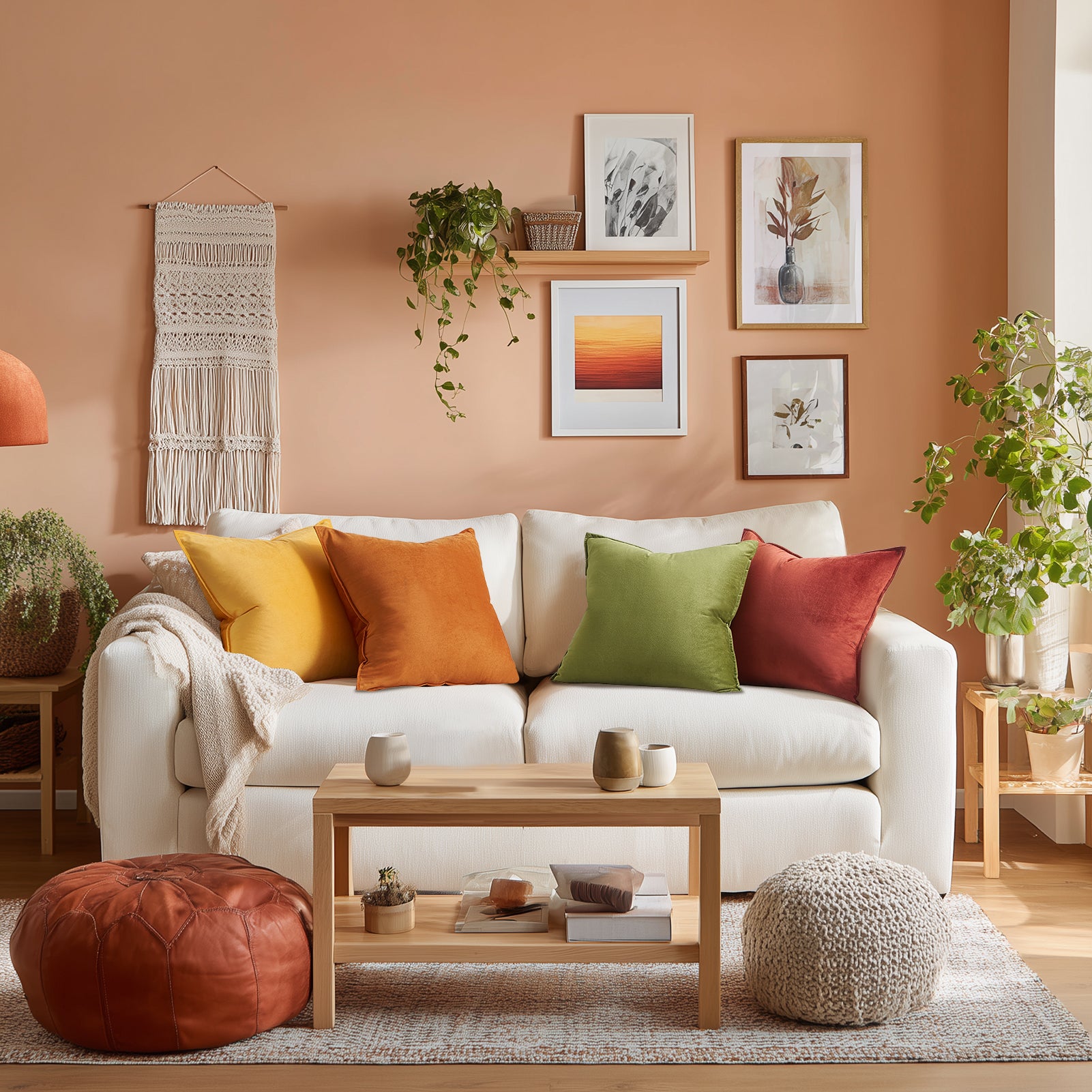 Topfinel Square Velvet Gradient Pillow Cover Set Of 4