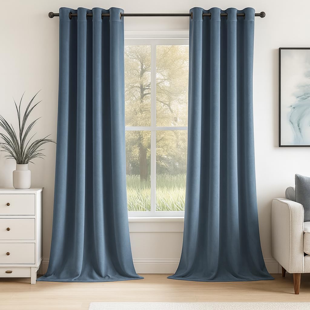 Luxury Velvet Grommet Room-Darkening Curtains