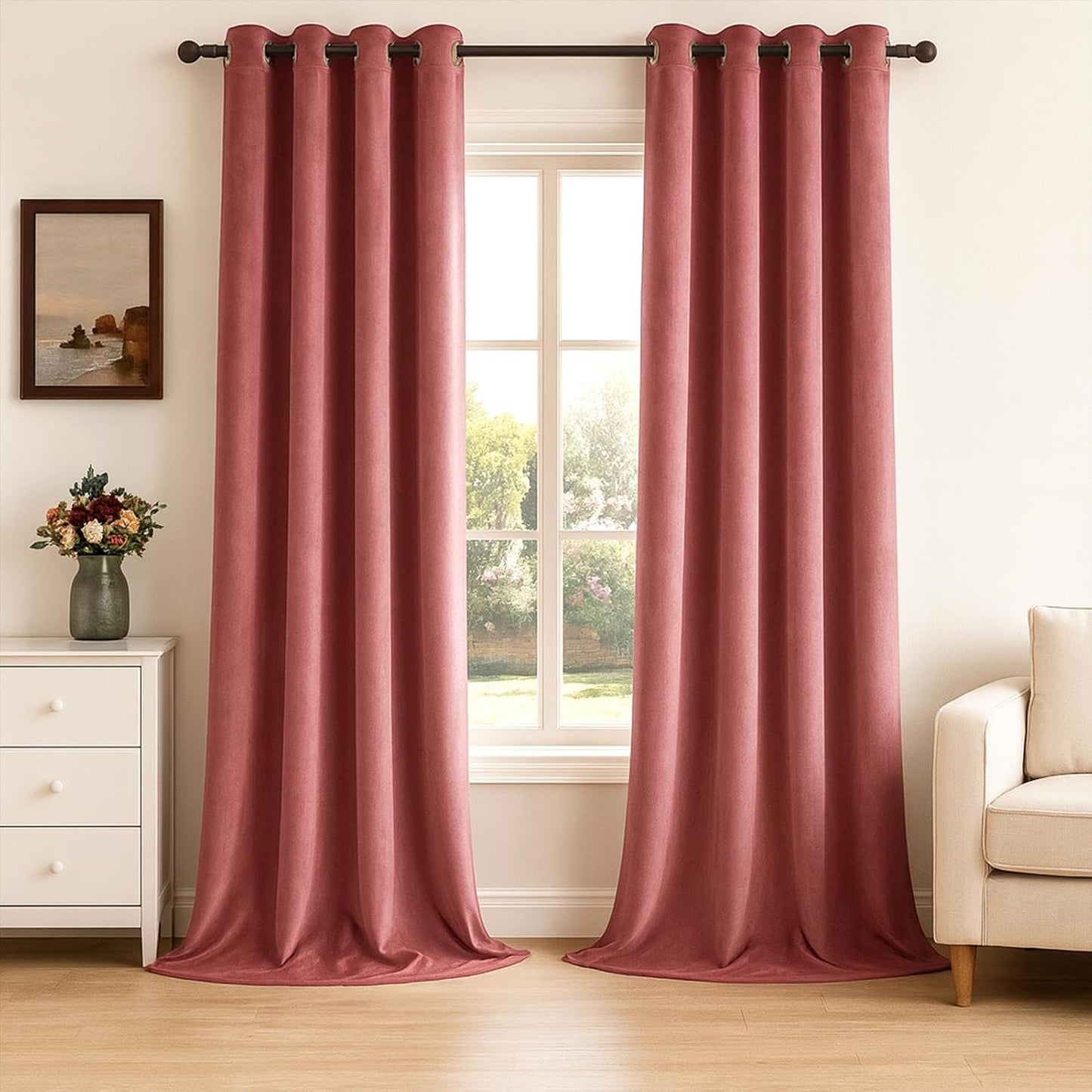 Luxury Velvet Grommet Room-Darkening Curtains