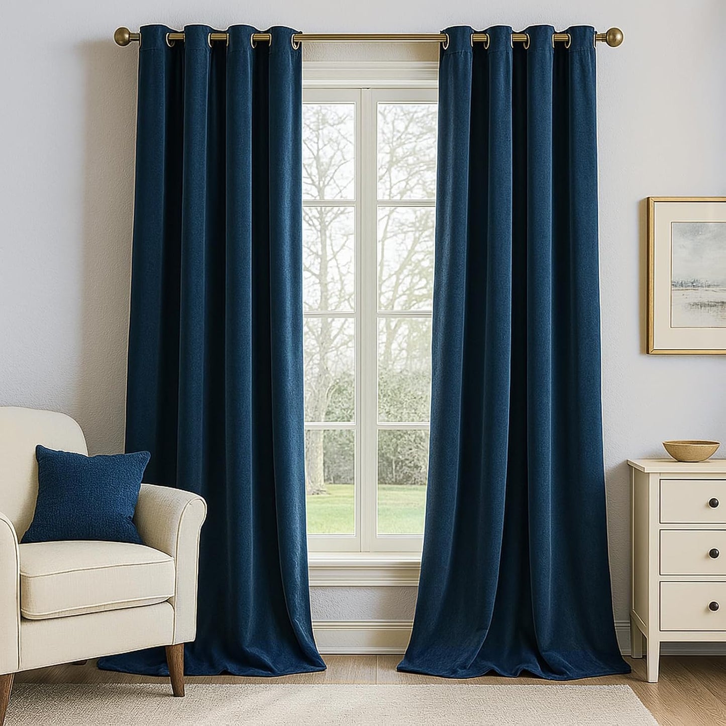 Luxury Velvet Grommet Room-Darkening Curtains