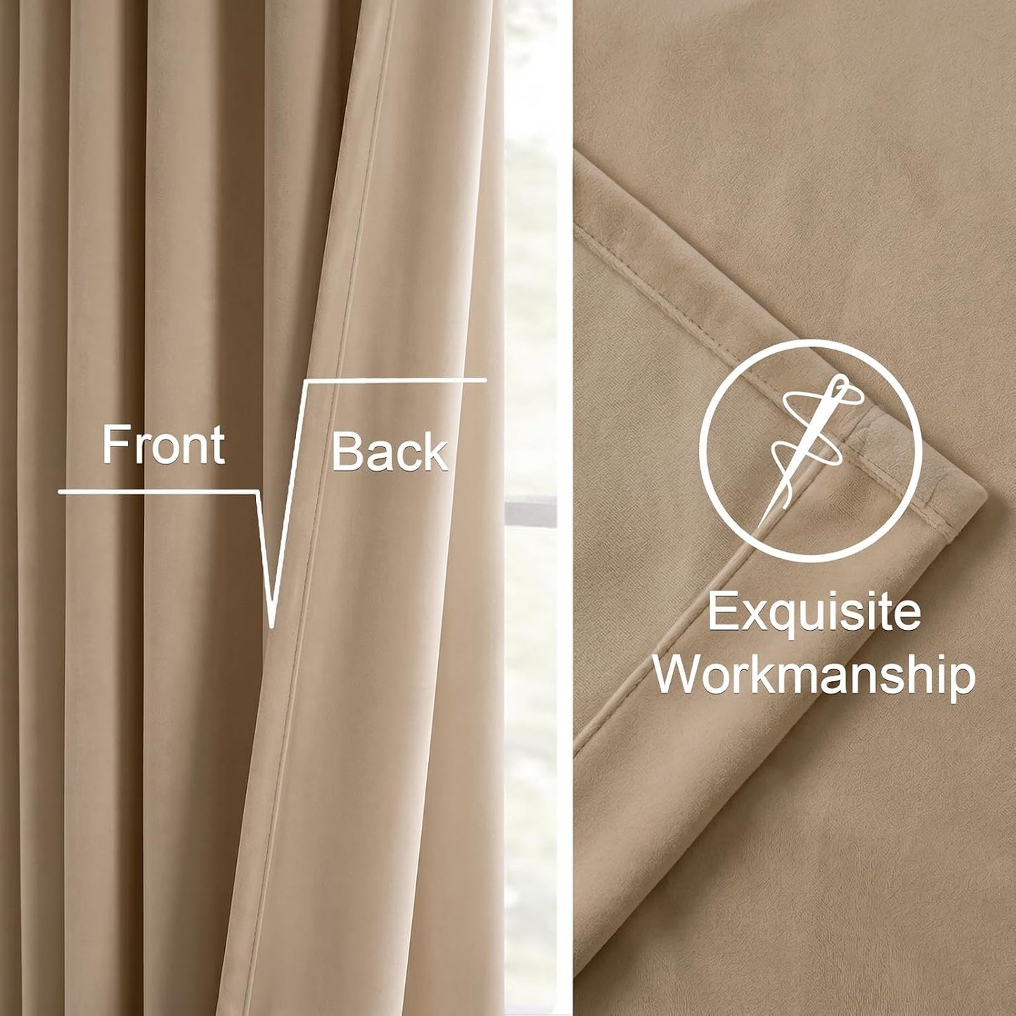 Luxury Velvet Grommet Room-Darkening Curtains