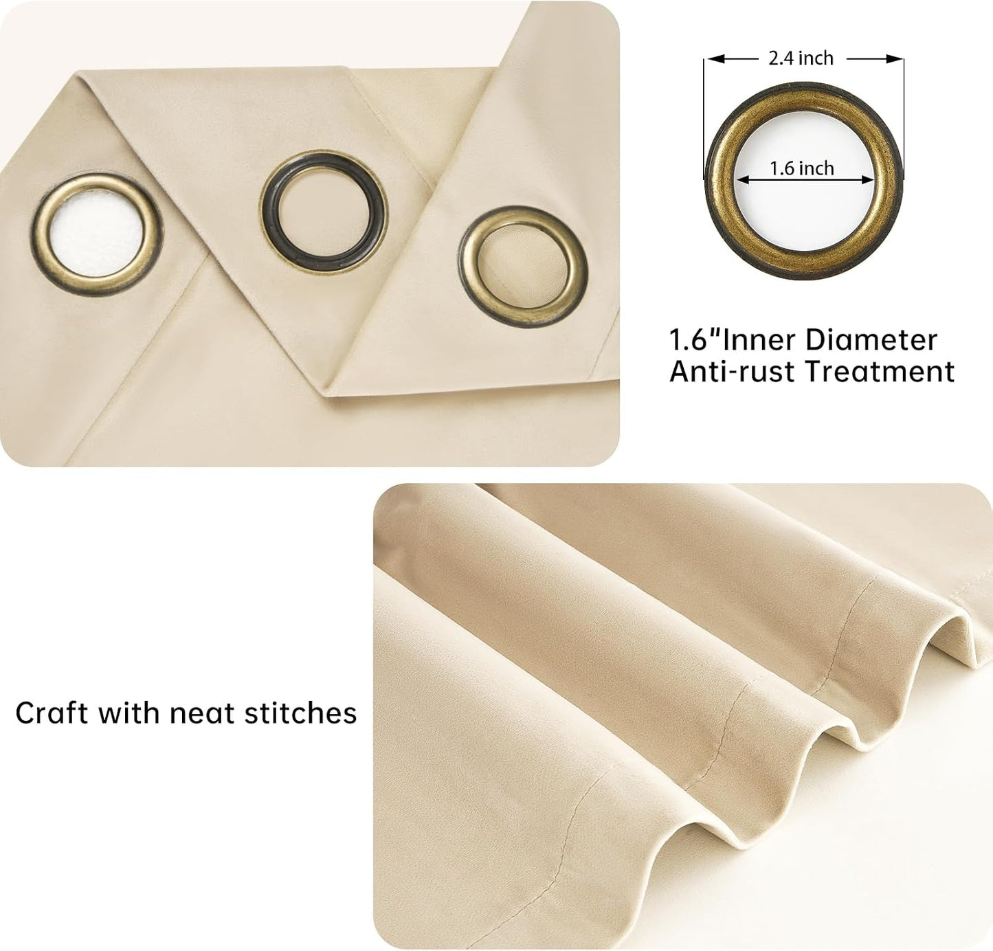 Luxury Velvet Grommet Room-Darkening Curtains