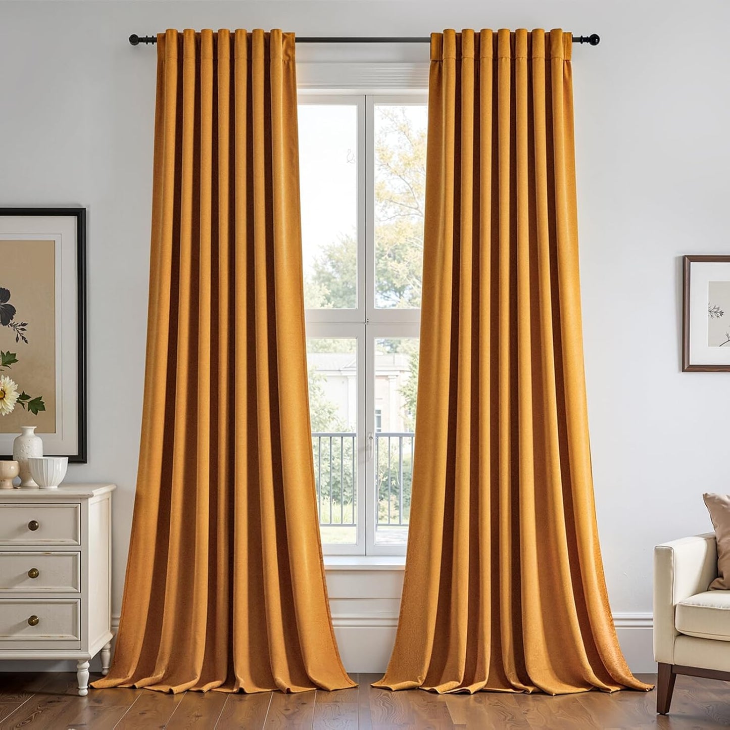 Luxury Velvet Pinch Pleat Room Darkening Drapes, 2 Panels