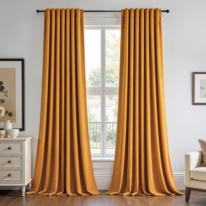 Luxury Velvet Room Darkening Curtains, 2 Panels