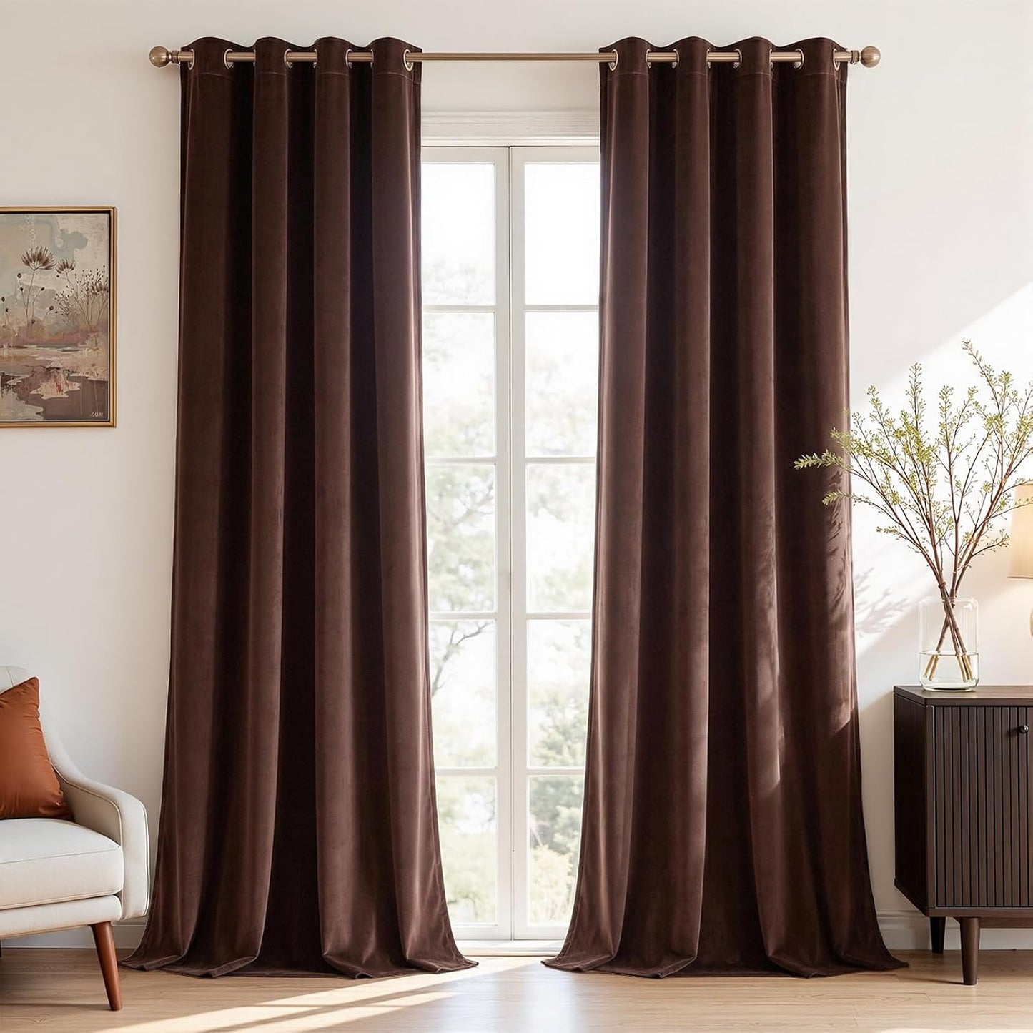 Luxury Velvet Grommet Room-Darkening Curtains