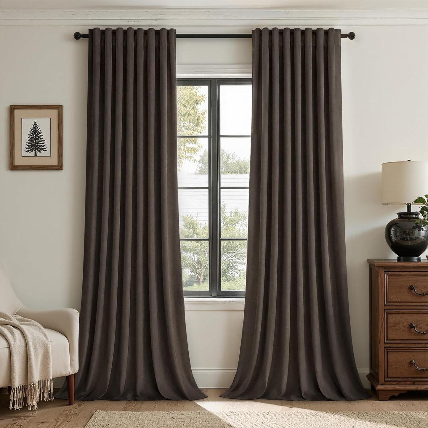 Luxury Velvet Pinch Pleat Room Darkening Drapes, 2 Panels
