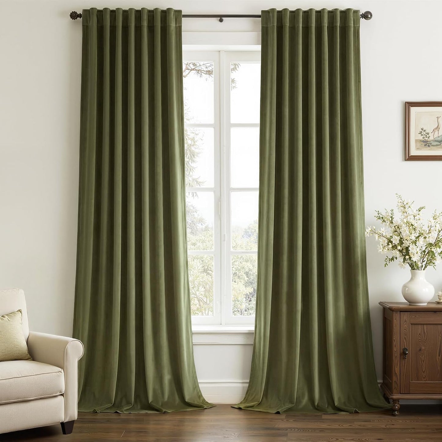 Luxury Velvet Pinch Pleat Room Darkening Drapes, 2 Panels