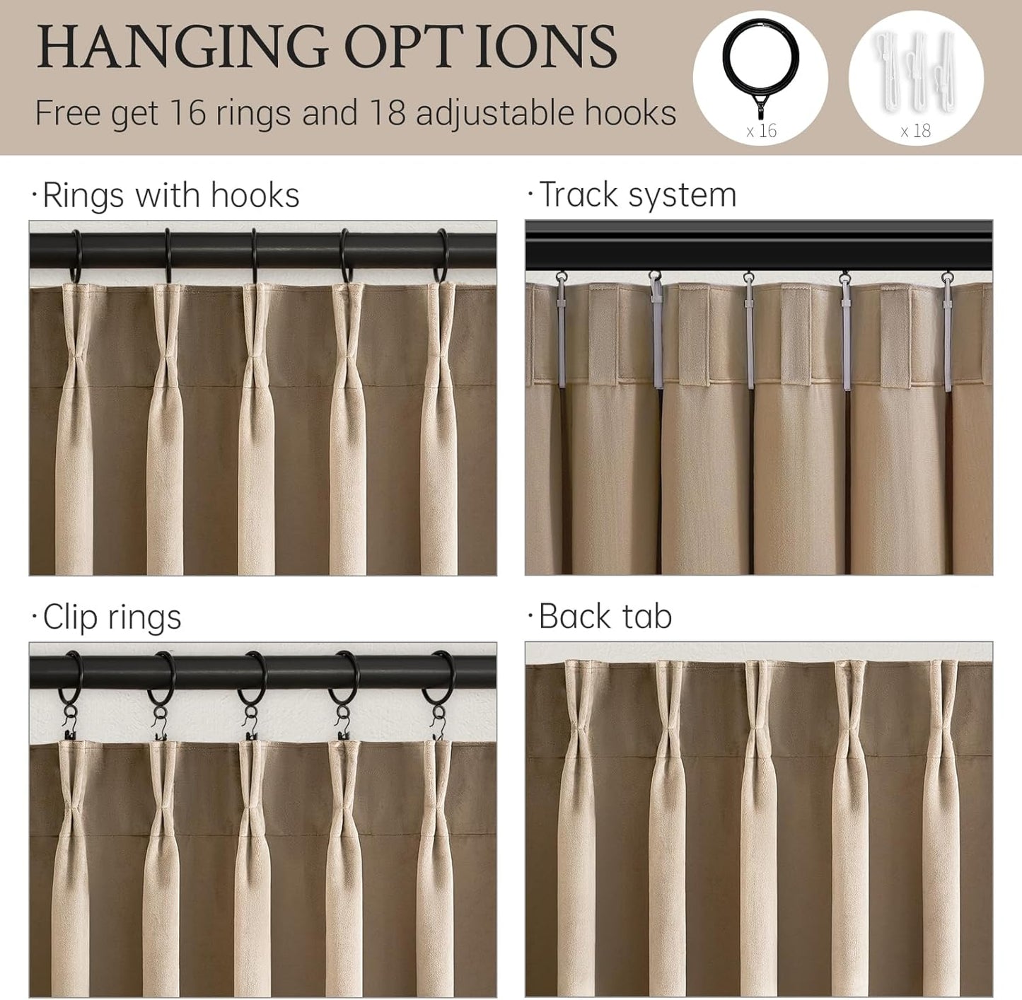 Velvet Pinch Pleat Room Darkening Drapes, 2 Panels
