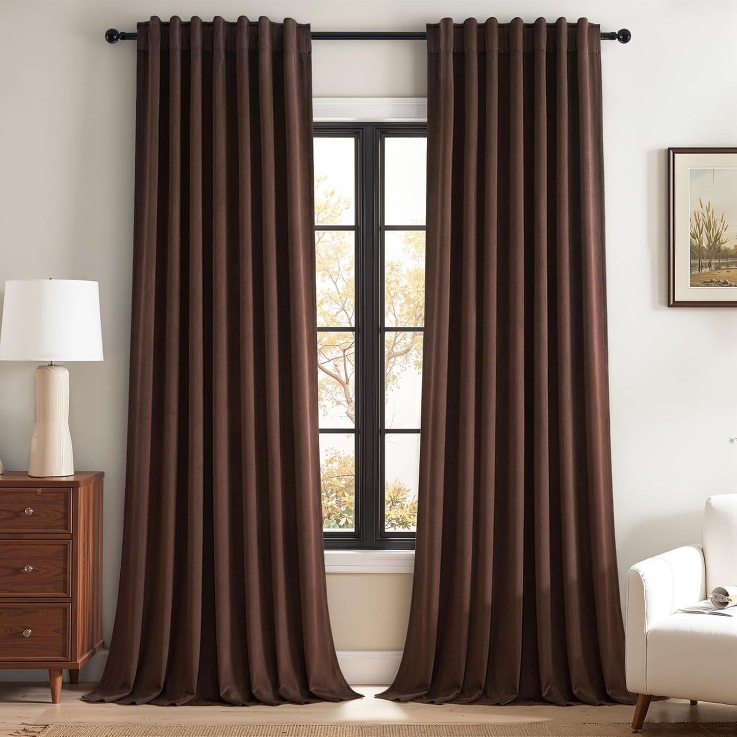 Luxury Velvet Pinch Pleat Room Darkening Drapes, 2 Panels