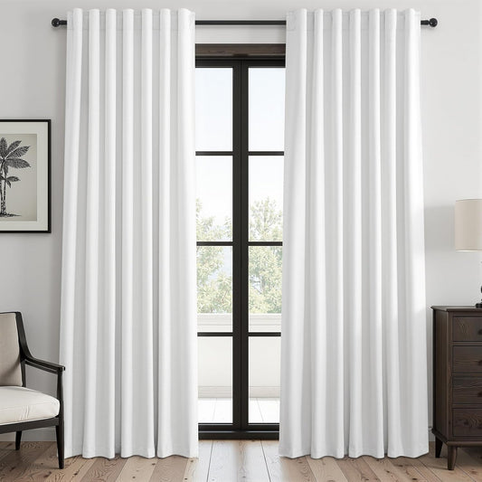 Neutral Linen Blend Blackout Curtains