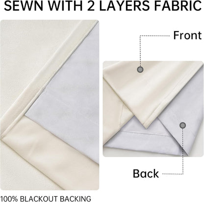 Luxury Velvet Room Darkening Curtains, 2 Panels