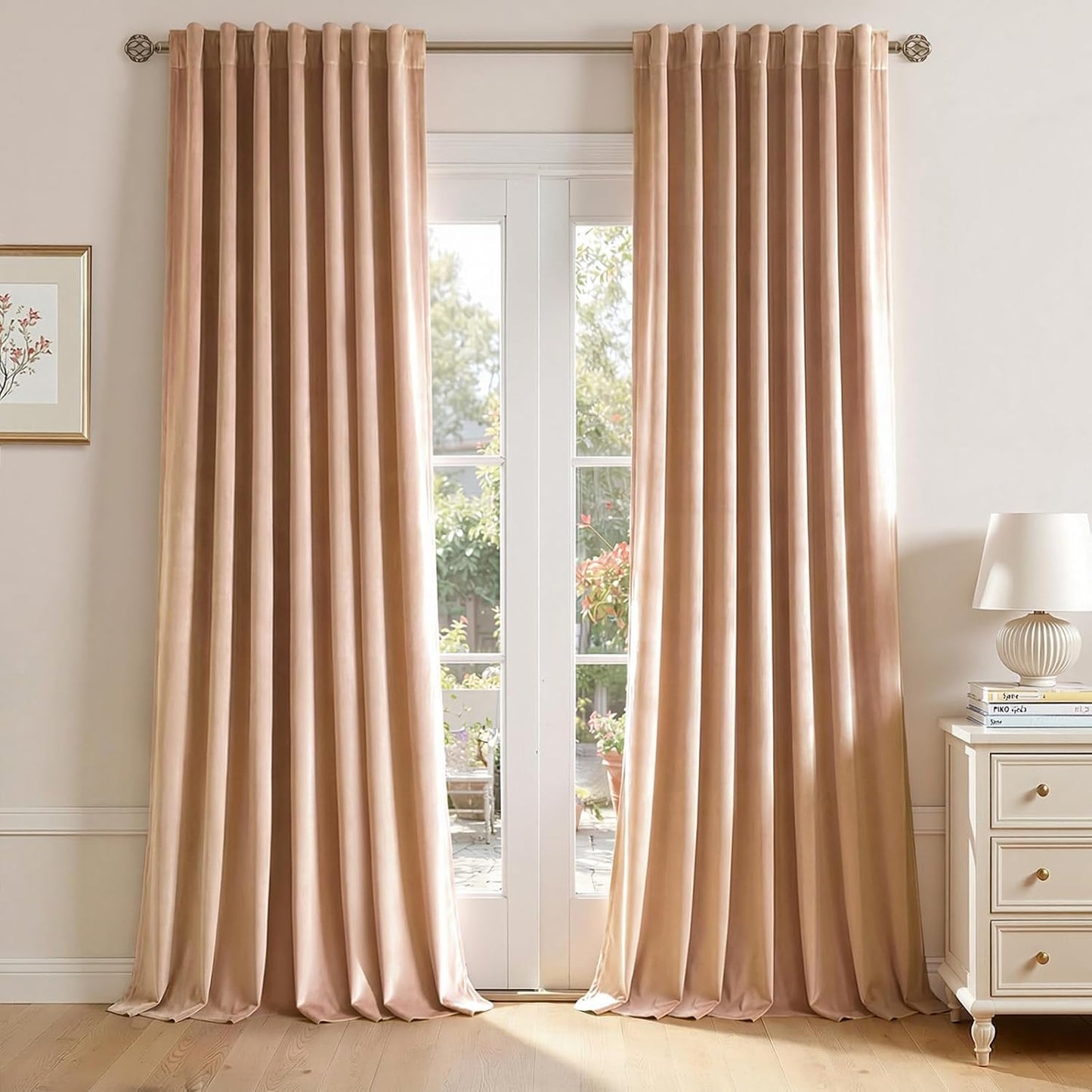 Luxury Velvet Pinch Pleat Room Darkening Drapes, 2 Panels