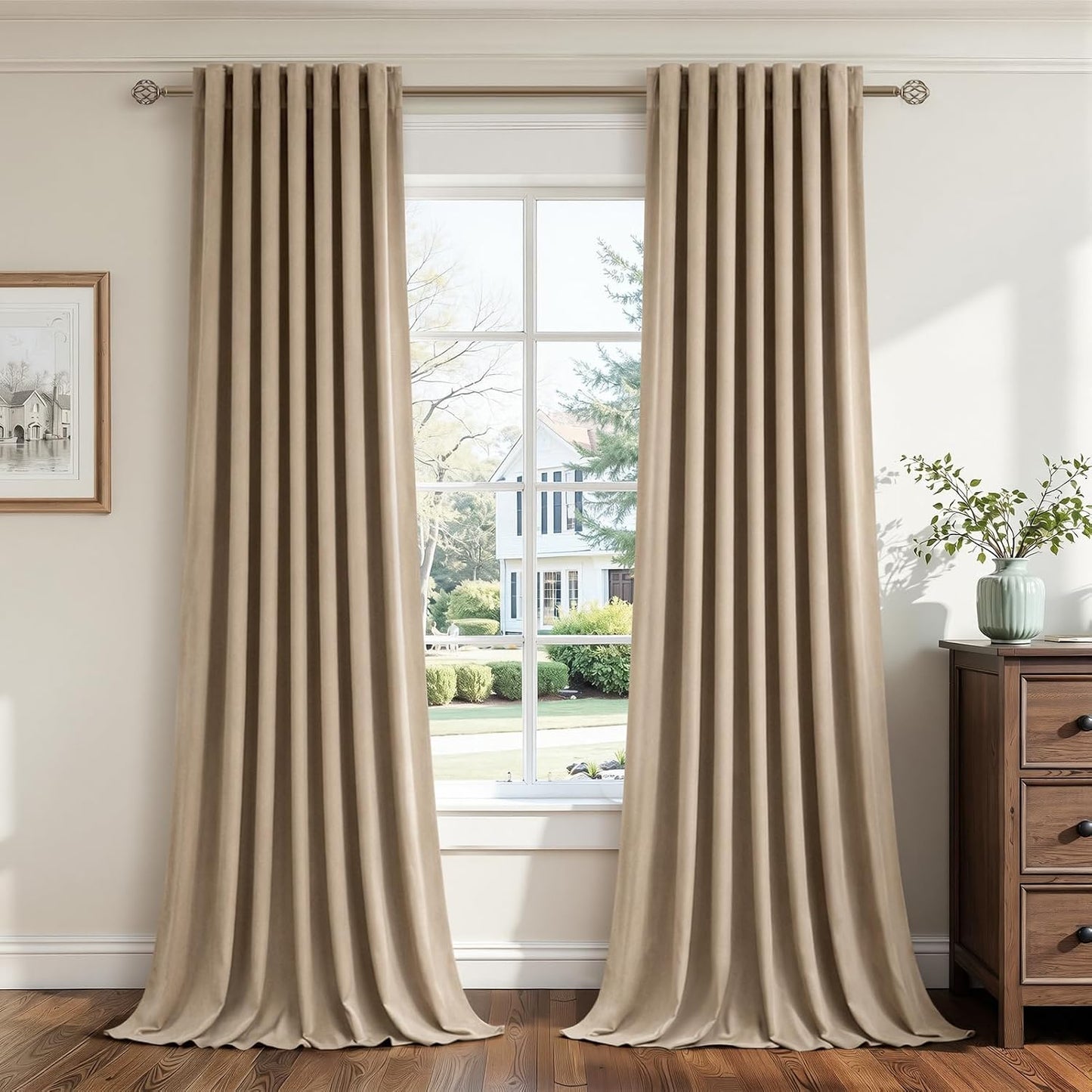 Luxury Velvet Pinch Pleat Room Darkening Drapes, 2 Panels