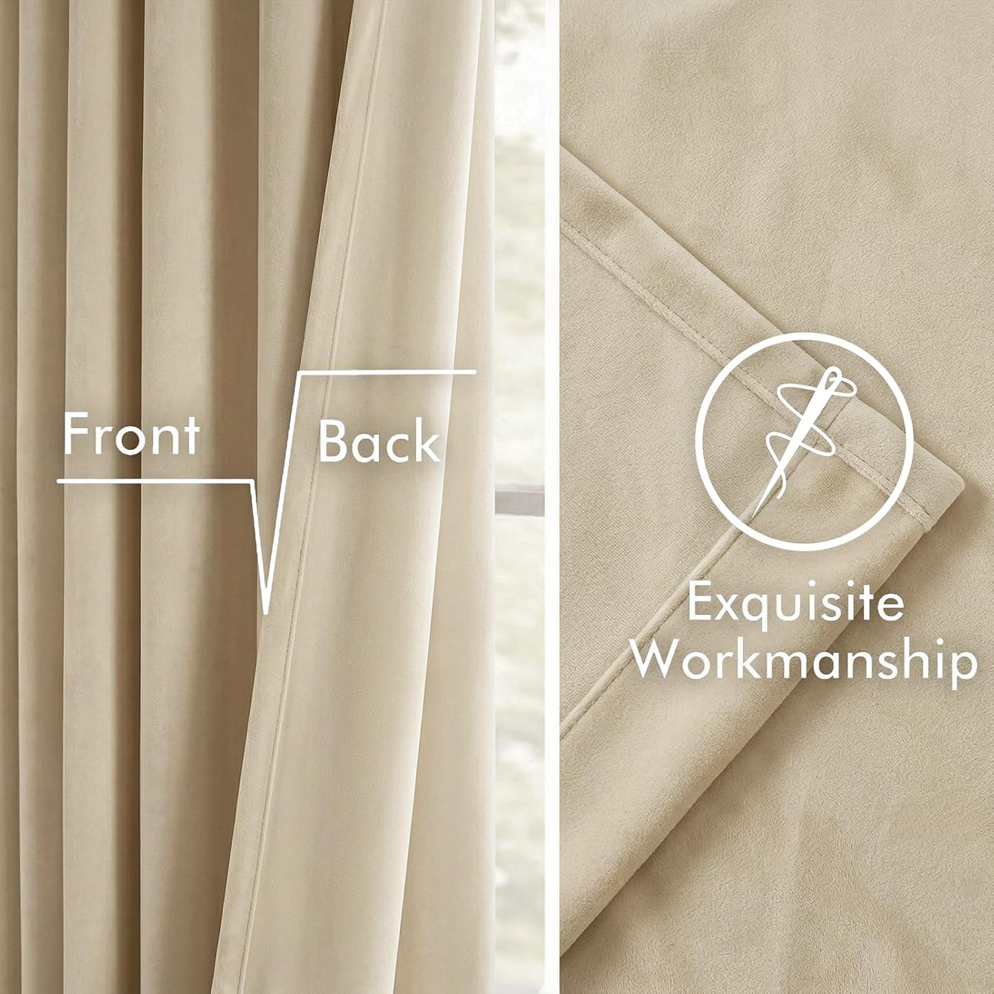 Luxury Velvet Grommet Room-Darkening Curtains