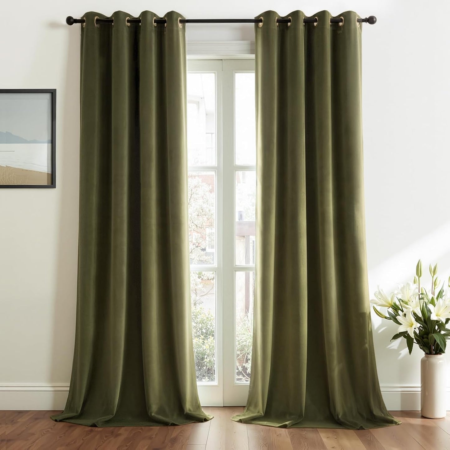 Luxury Velvet Grommet Room-Darkening Curtains