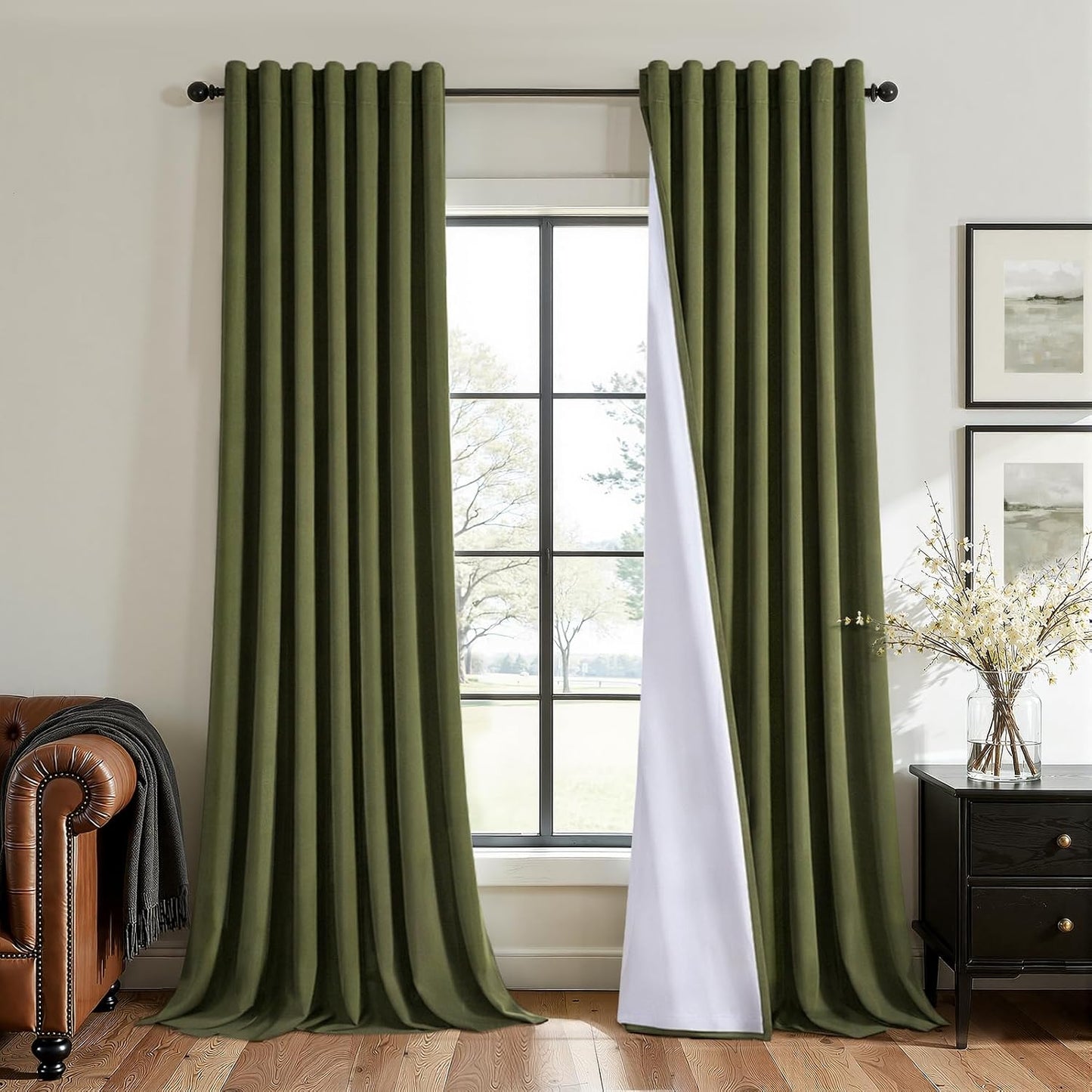 Luxury Velvet Pinch Pleat Room Darkening Drapes, 2 Panels