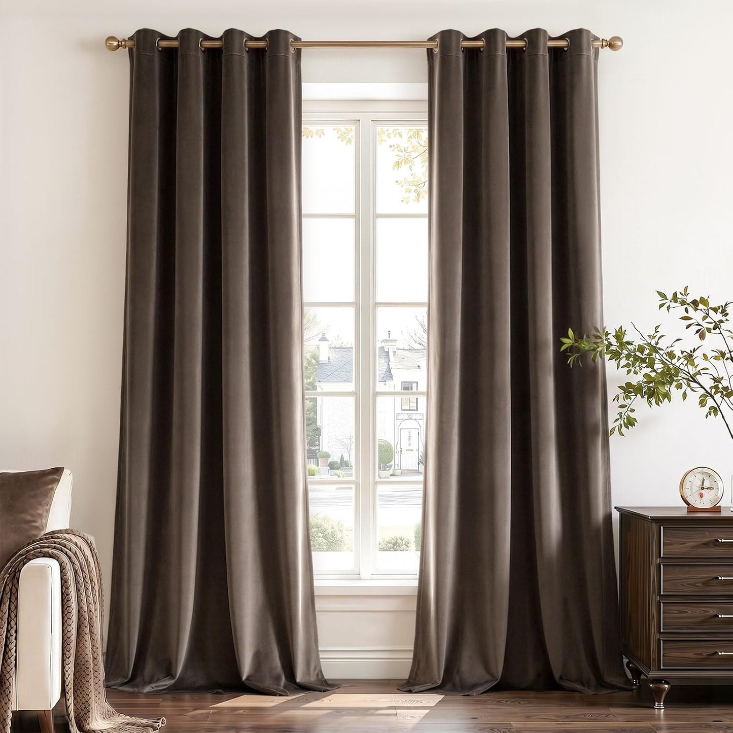 Luxury Velvet Grommet Room-Darkening Curtains