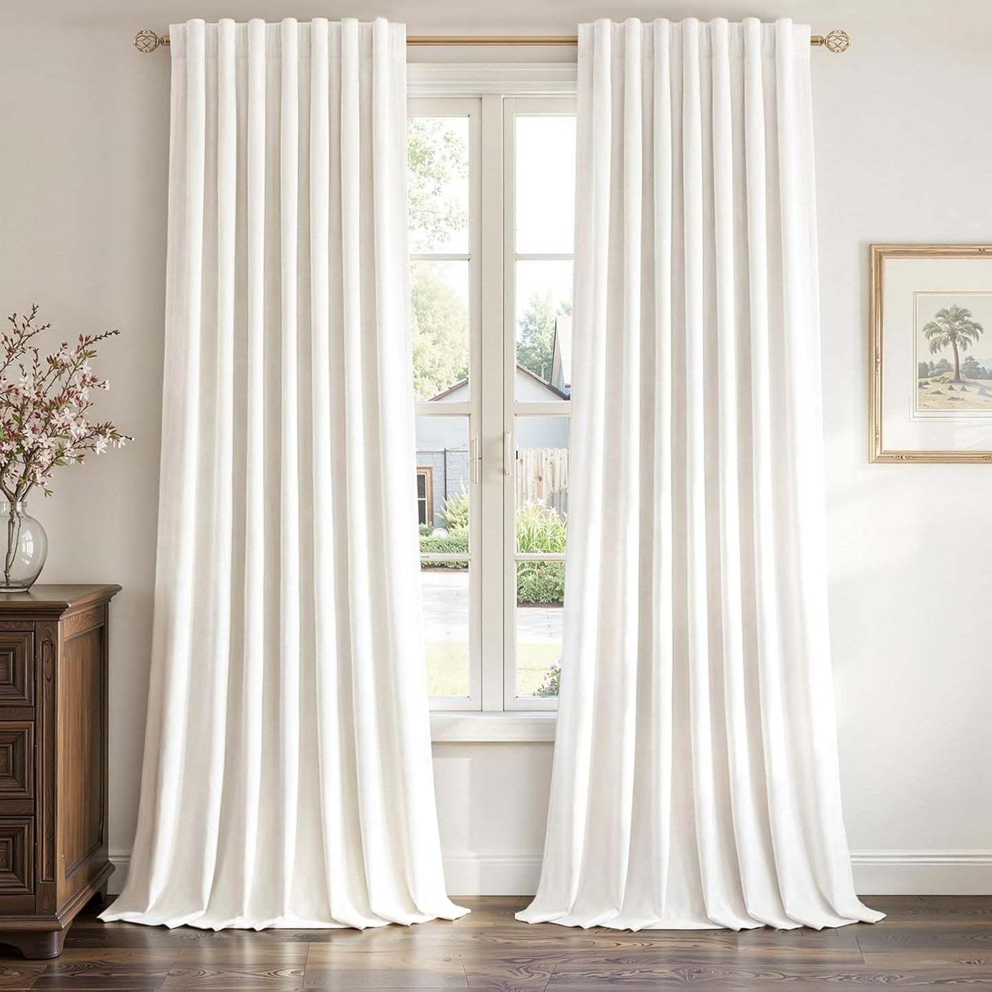Luxury Velvet Pinch Pleat Room Darkening Drapes, 2 Panels