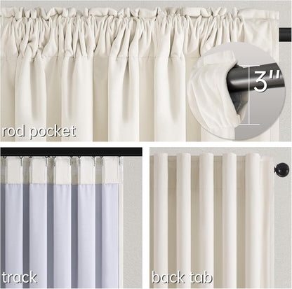 Luxury Velvet Room Darkening Curtains, 2 Panels