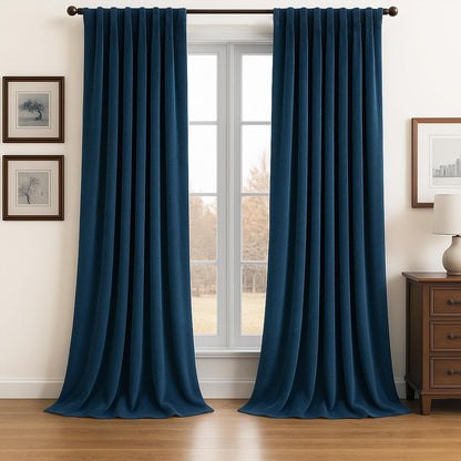 Luxury Velvet Room Darkening Curtains, 2 Panels