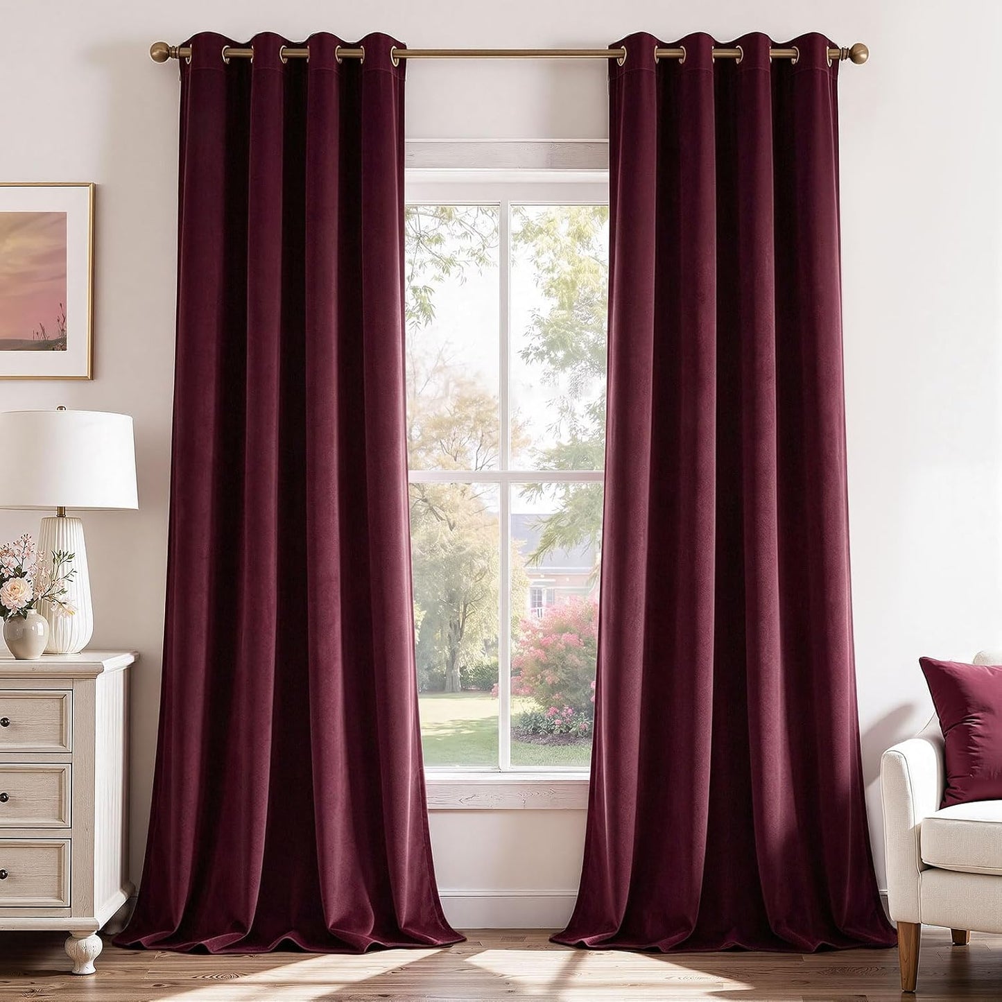 Luxury Velvet Grommet Room-Darkening Curtains