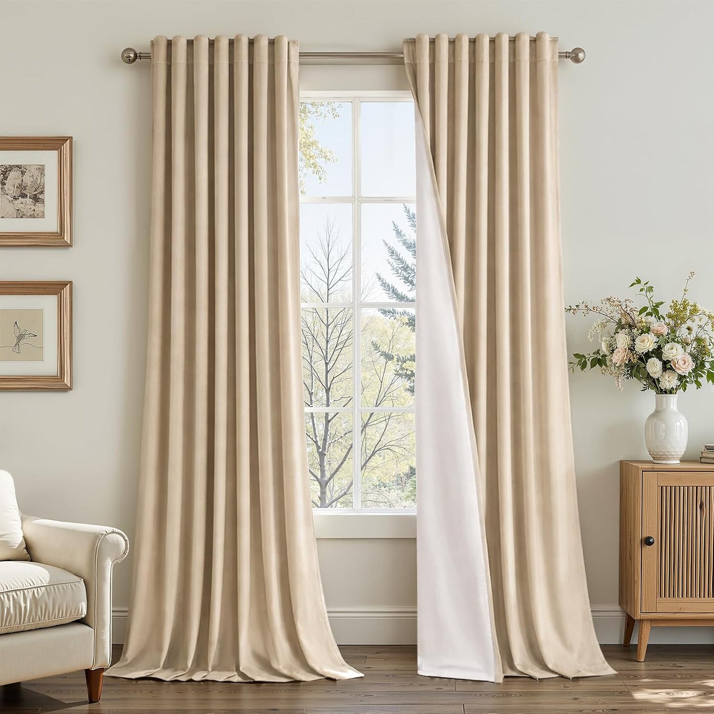 Luxury Velvet Pinch Pleat Room Darkening Drapes, 2 Panels