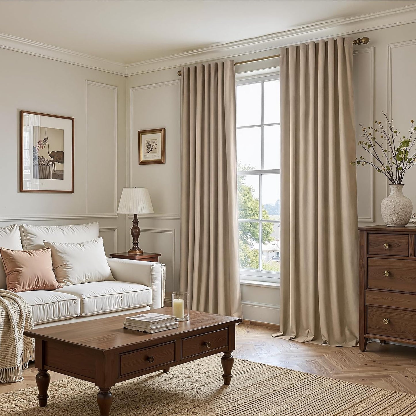 Luxury Velvet Pinch Pleat Room Darkening Drapes, 2 Panels