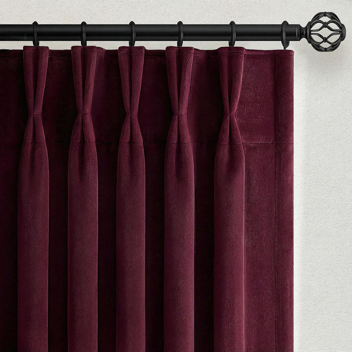 Velvet Pinch Pleat Room Darkening Drapes, 2 Panels