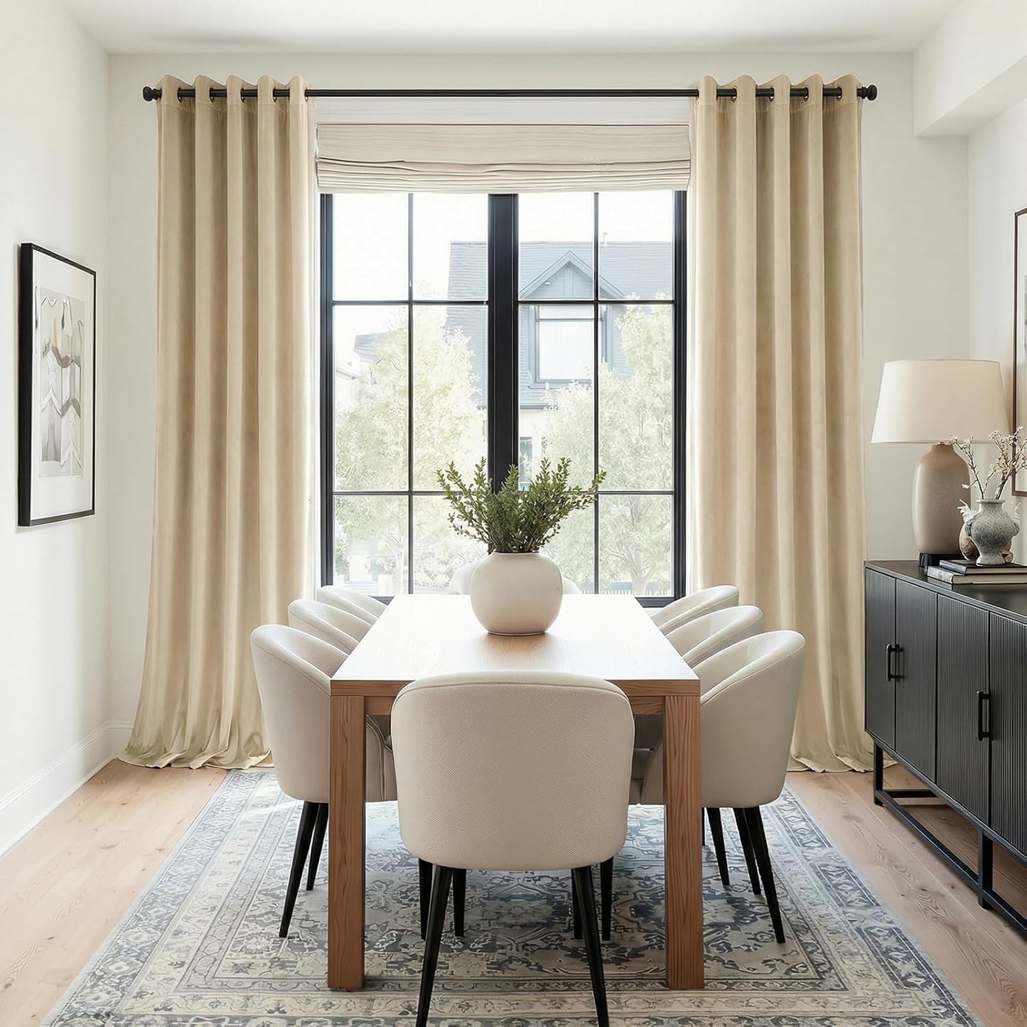 Luxury Velvet Grommet Room-Darkening Curtains