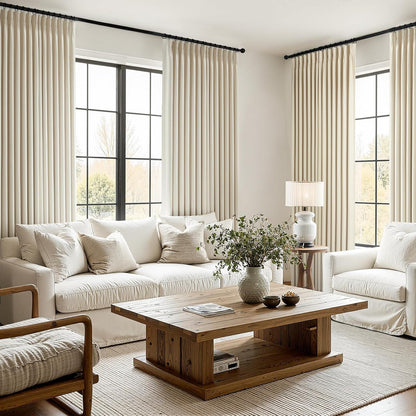 Beige curtain detail