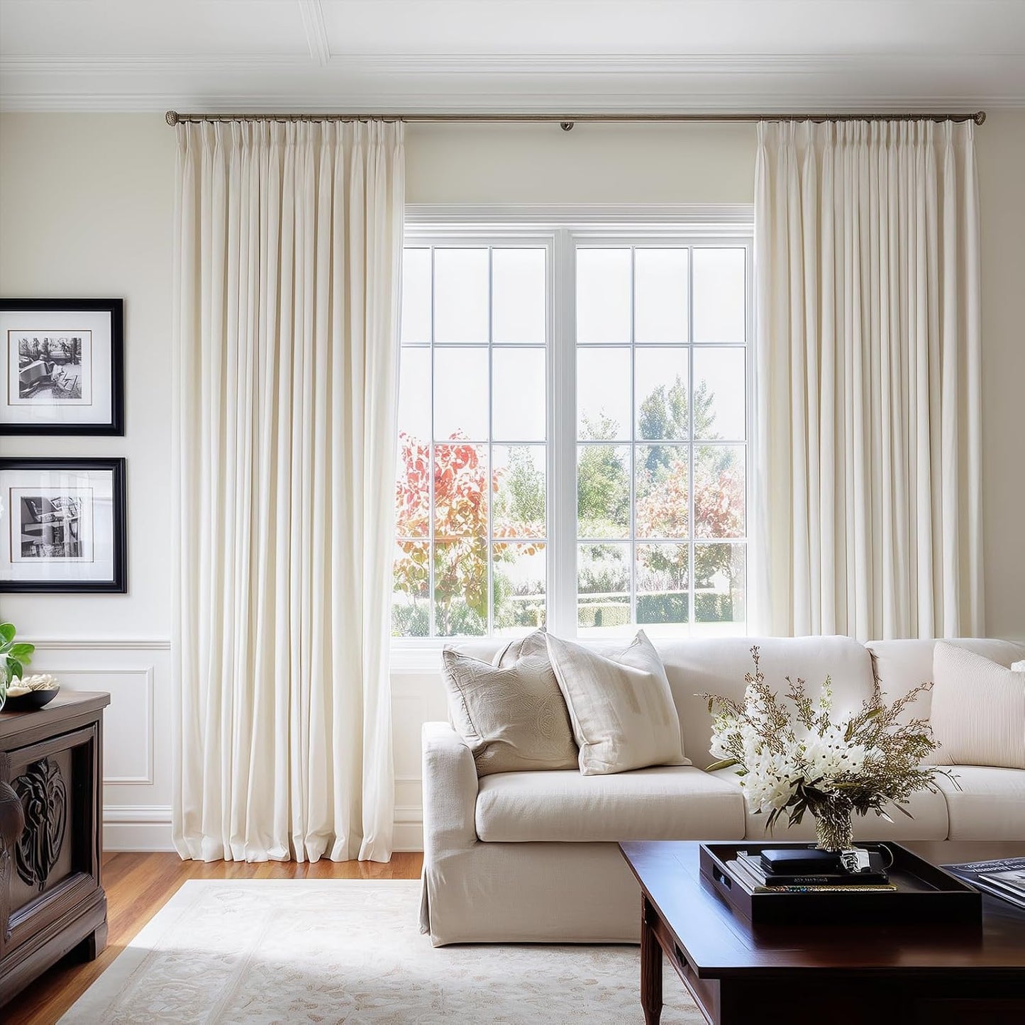 Extra Wide Velvet Pinch Pleat Room Darkening Drapes, 1 Panel