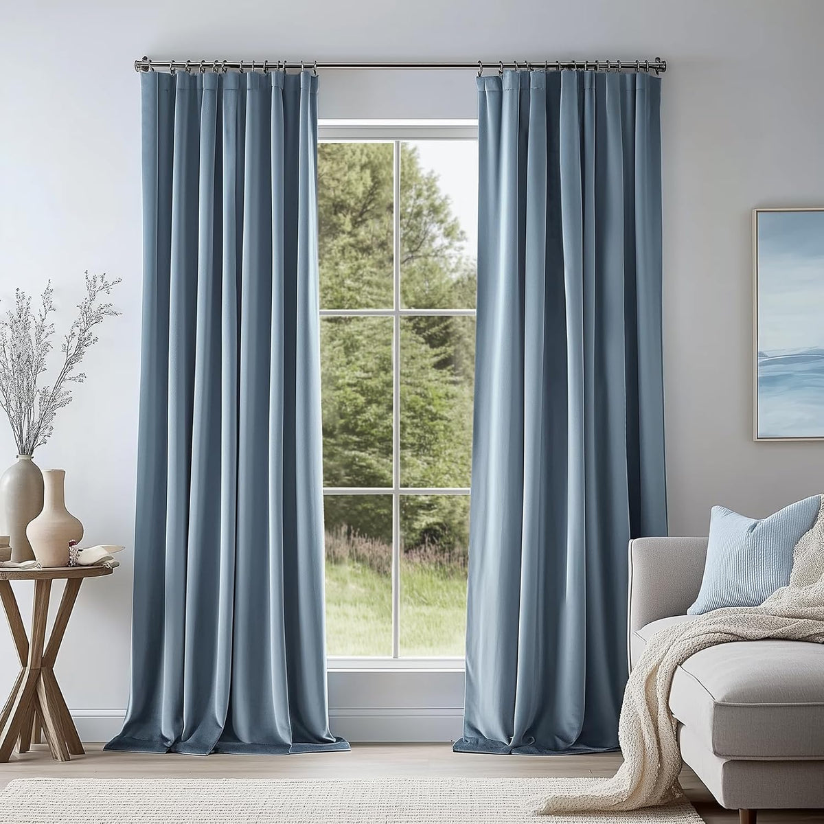 Luxury Velvet Room Darkening Curtains, 2 Panels