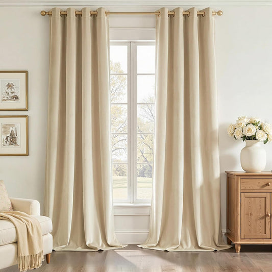 Luxury Velvet Grommet Room-Darkening Curtains