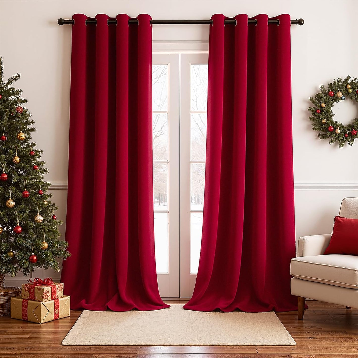 Luxury Velvet Grommet Room-Darkening Curtains
