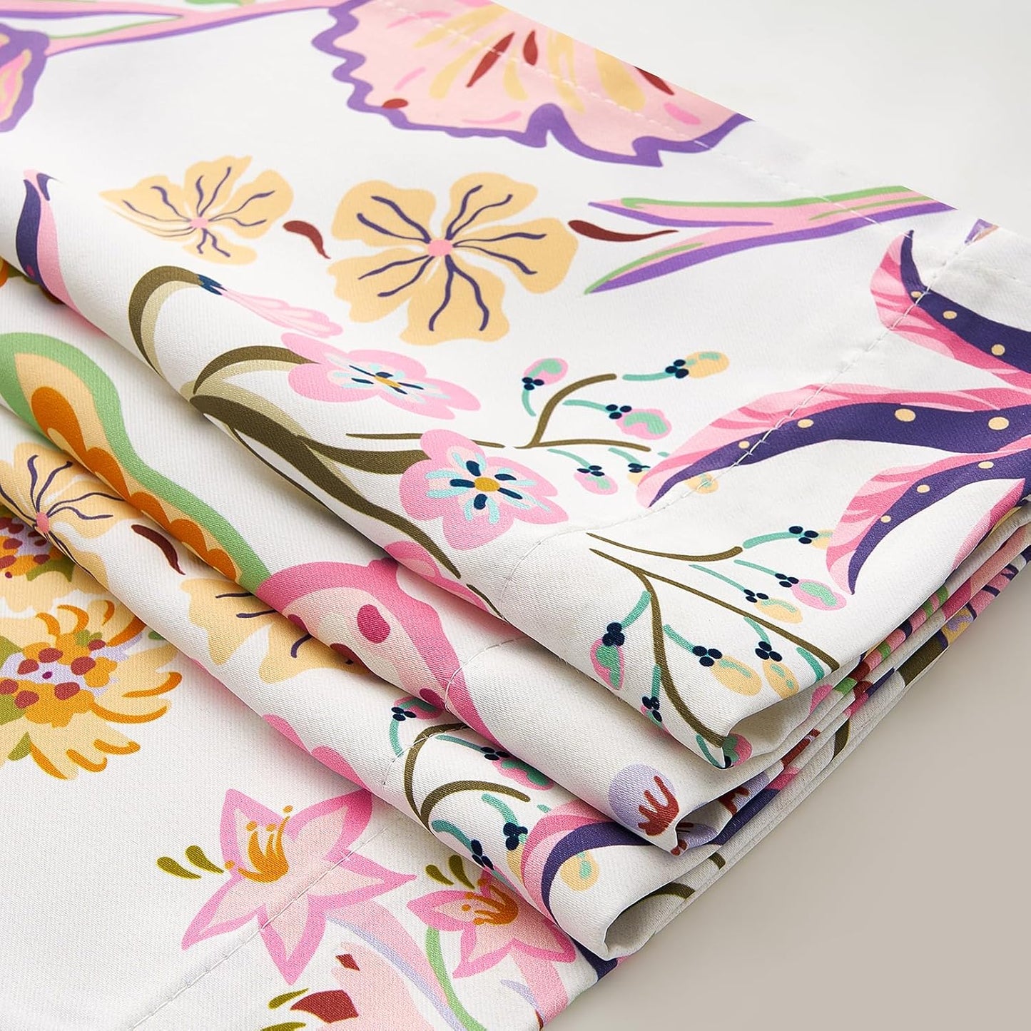 Butterfly Garden Botanical Curtains, 2 Panels