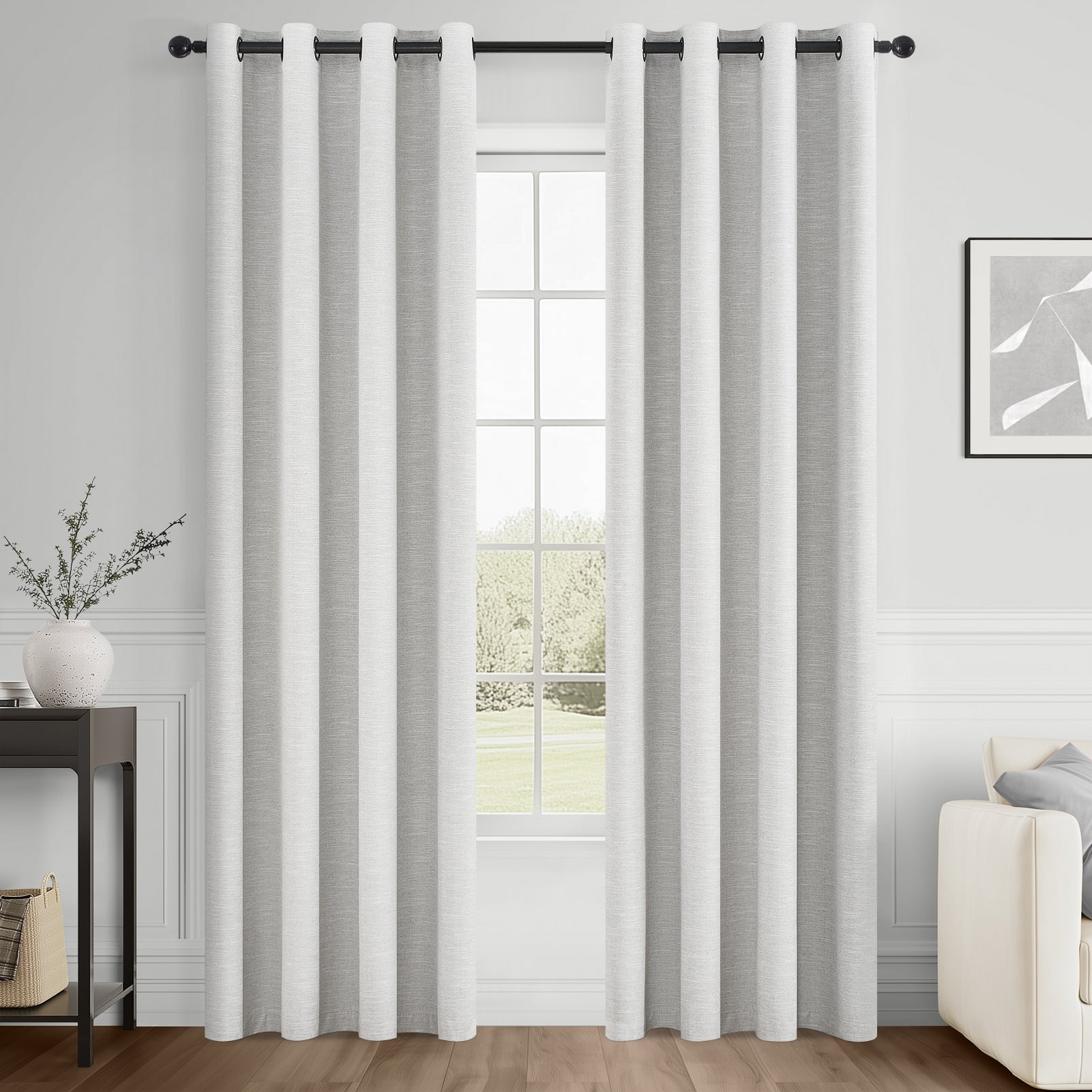 Grommet Top Thick 100% Blackout Drapes Full Light Blocking Curtains