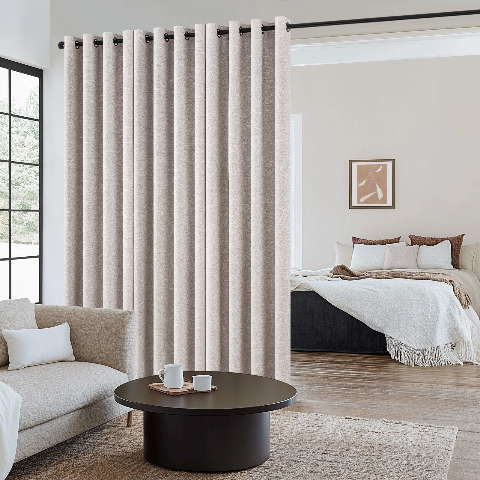 Grommet Top Thick 100% Blackout Drapes Full Light Blocking Curtains