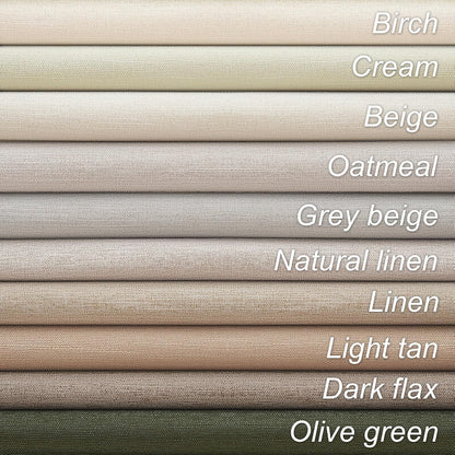 Neutral Linen Blend Blackout Curtains, 2 Panels
