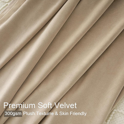 Luxury Velvet Room Darkening Curtains, 2 Panels